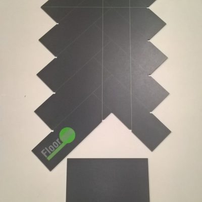 FloorSkills Herringbone Set-Up and Scribing Plate. 9″x3″