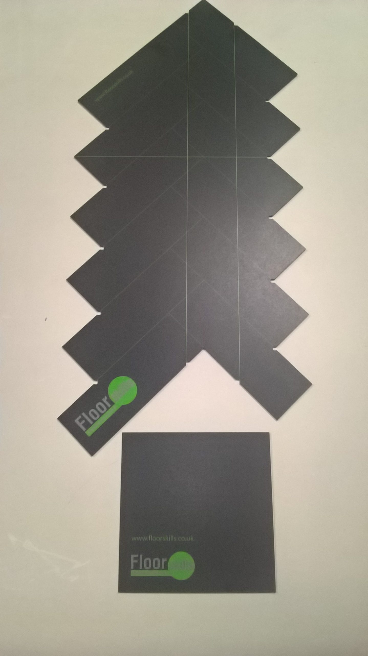 FloorSkills Herringbone Set-Up and Scribing Plate. 9"x3"