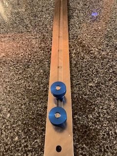 TDS Adjustable straight edge Ruler Large with Blue Thumb Screws