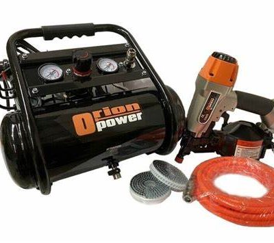 Orion silent compressor and cn45 nailer 110v