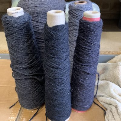Black and Grey wool yarn